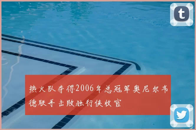 热火队夺得2006年总冠军奥尼尔韦德联手击败独行侠收官